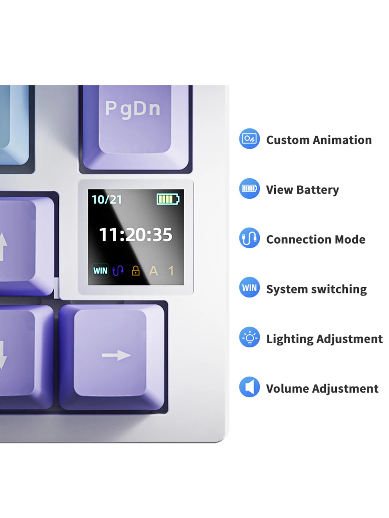 Wireless Mechanical Keyboard With Bluetooth Five One RGB