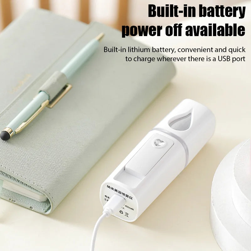 Mini Nano Mist Sprayer USB Rechargeable Facial Humidifier - Smarsty