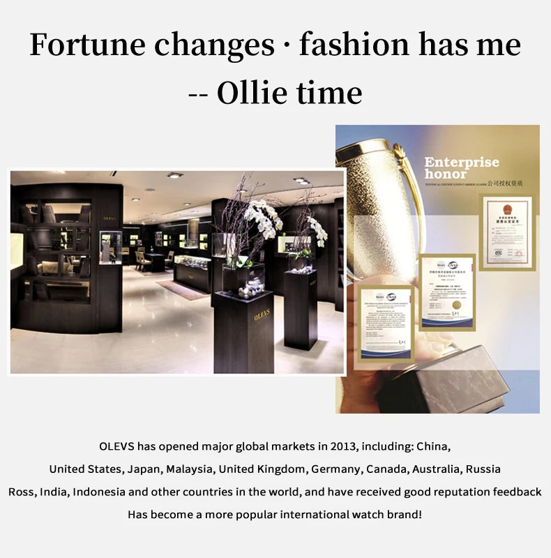 OLEVS Women's Stainless Steel Automatic Watch with Dual Calendar - Smarsty