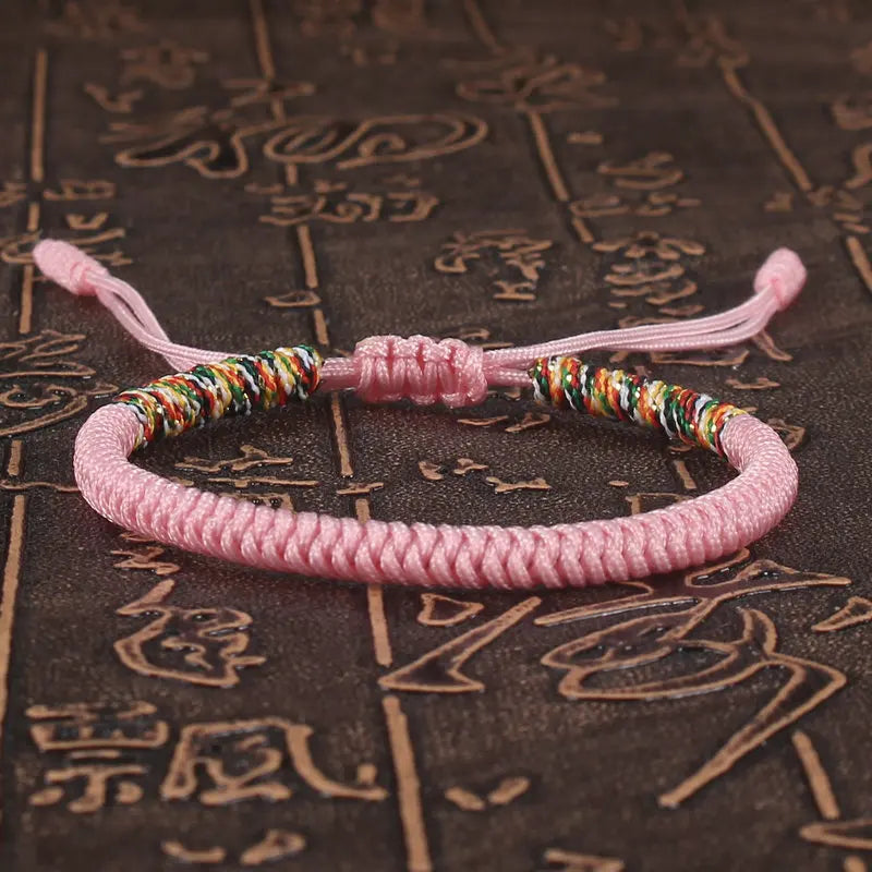 Tibetan Buddhist Lucky Bracelet Adjustable Red Thread Braid - Smarsty