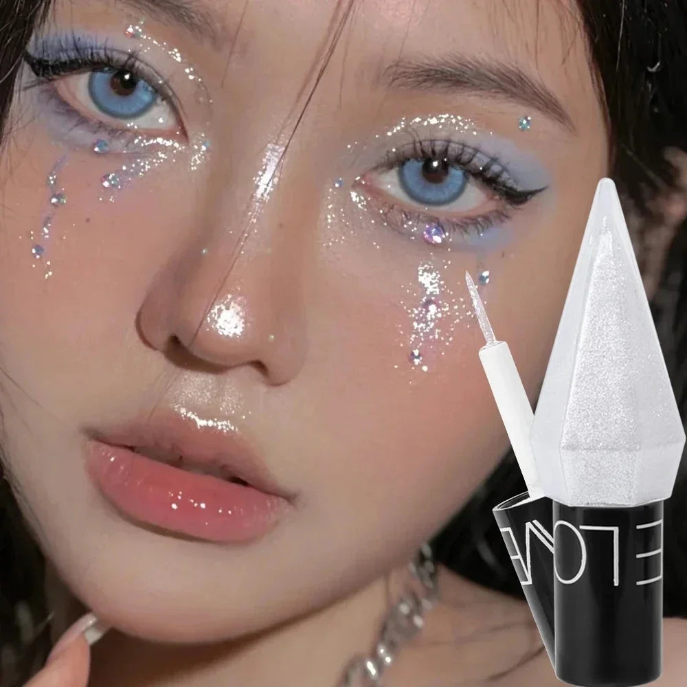 Waterproof Glitter Eyeliner Long Lasting Rose Gold Shine - Smarsty