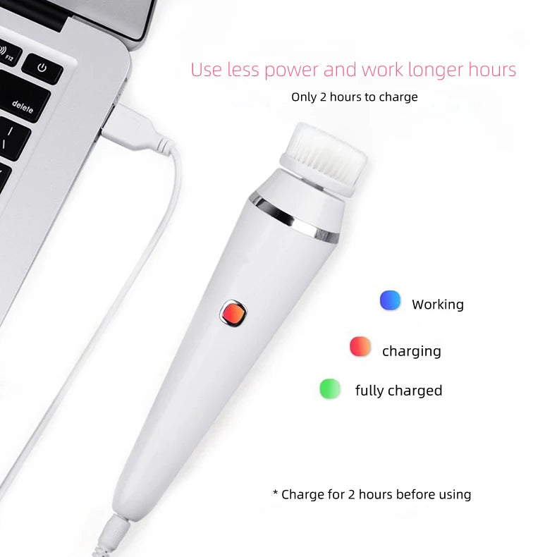 Electric Facial Cleansing Brush with Sonic Technology - Smarsty