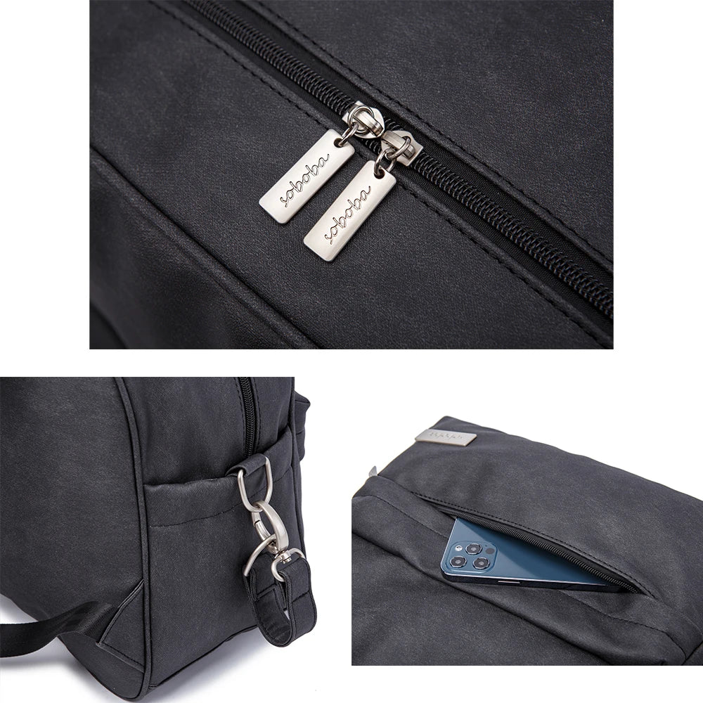 Soboba Solid Fashion Diaper Backpack for Baby Care Waterproof Multi-function Nappy Changing Bag for Mother Stylish Diaper Bags by Smarsty