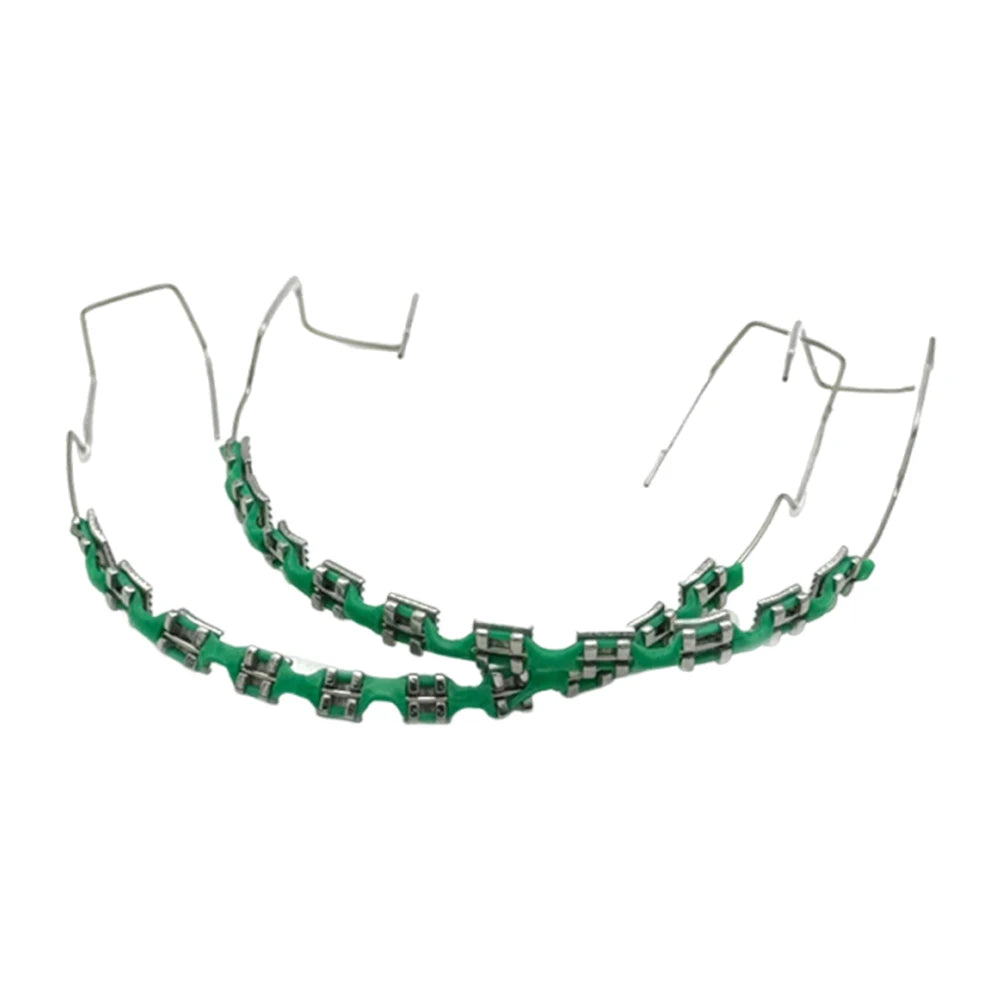 Temporary Tooth Decoration Dental Fake Braces with Metal Wires & Bracket Dental Metal Bracket Dental Tool for Tooth Decor