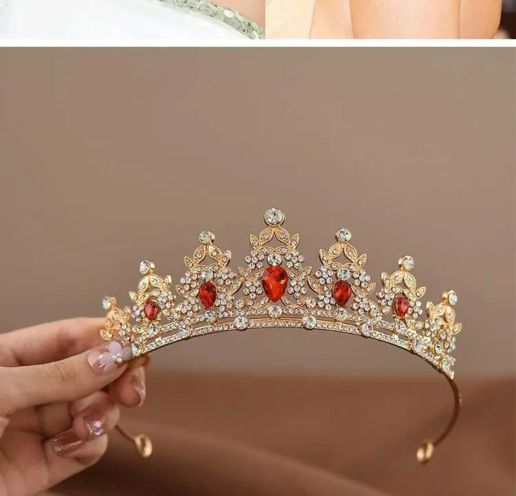 Girls Princess Crown Crystal Tiara for Dance Performance - Smarsty