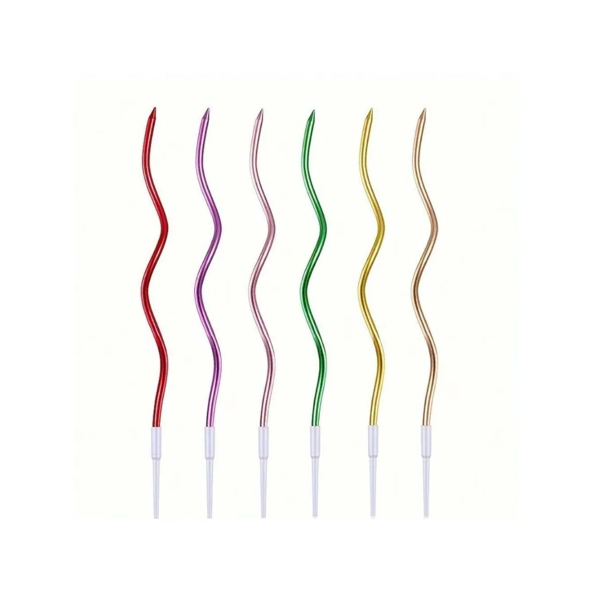 6/12/48pcs/1case Birthday Candles Spiral Cake Candles Long Thin Cake Candles For Wedding Party And Cake Decoration - Smarsty