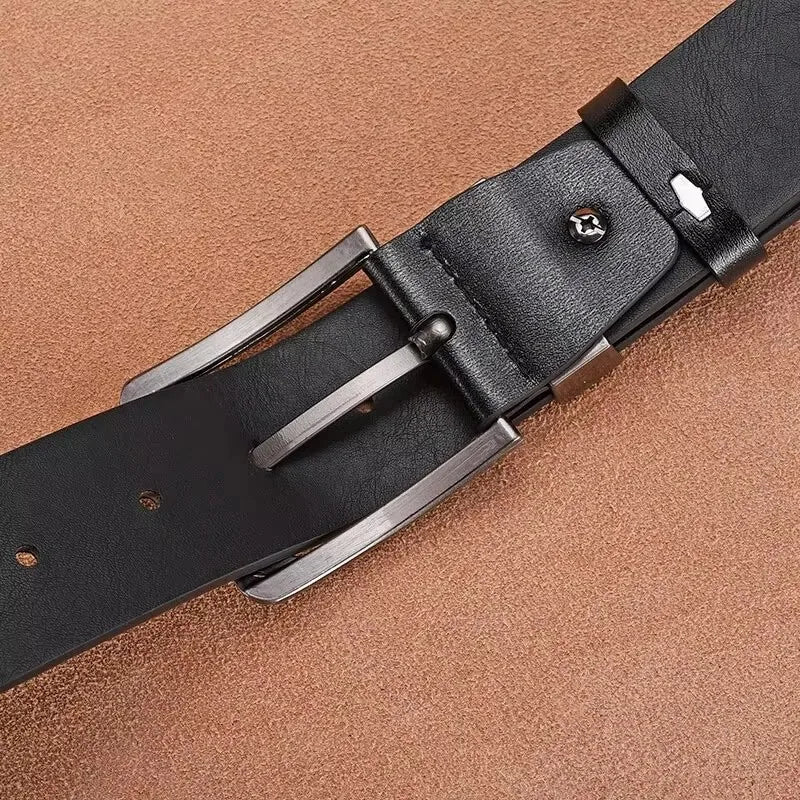 Genuine Leather Men’s Casual Belt High Quality Buckle - Smarsty