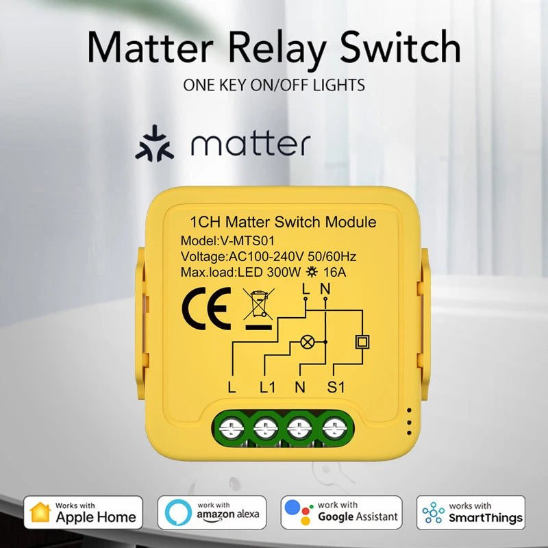 Matter WiFi Smart Switch Module For Home Automation - Smarsty