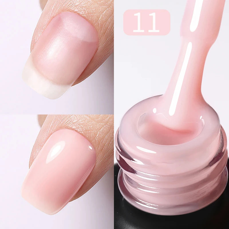 Born Pretty Milky Pink Rubber Base Gel Polish 15ml Self Leveling Formula - Smarsty