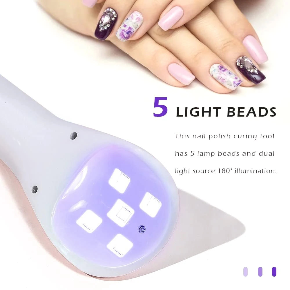 Handheld UV LED Nail Dryer Mini Rechargeable Lamp - Smarsty