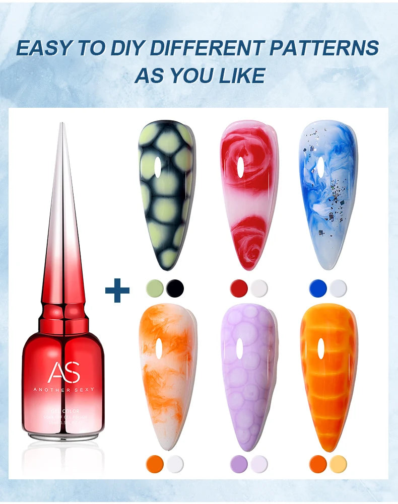 AS Clear Blooming Gel Polish for Stunning Marble Effects - Smarsty