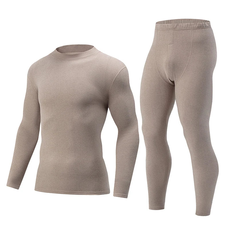 2/4 Pcs Men's Solid Color Simple Autumn And Winter Thermal Underwear Comfortable And Casual Bottoming Underwear Teenagers Pajama - Smarsty