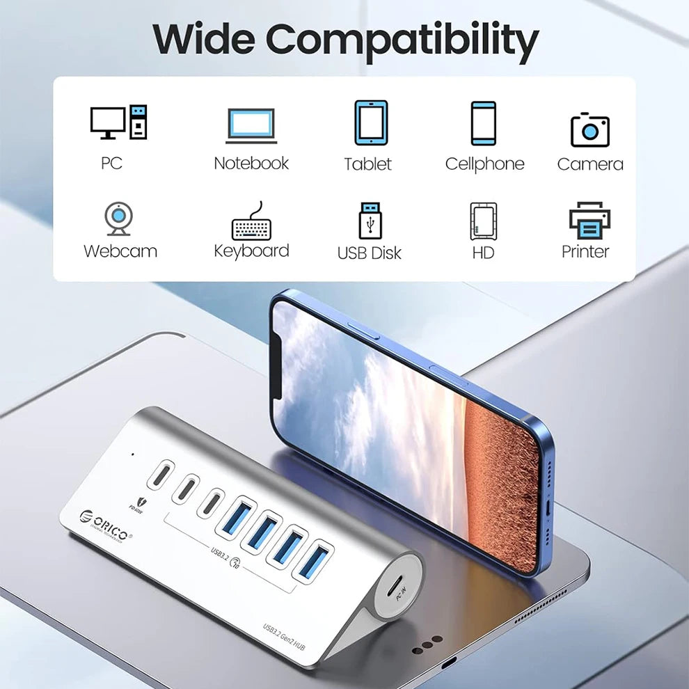 High Performance USB Docking Station With 10Gbps Hub