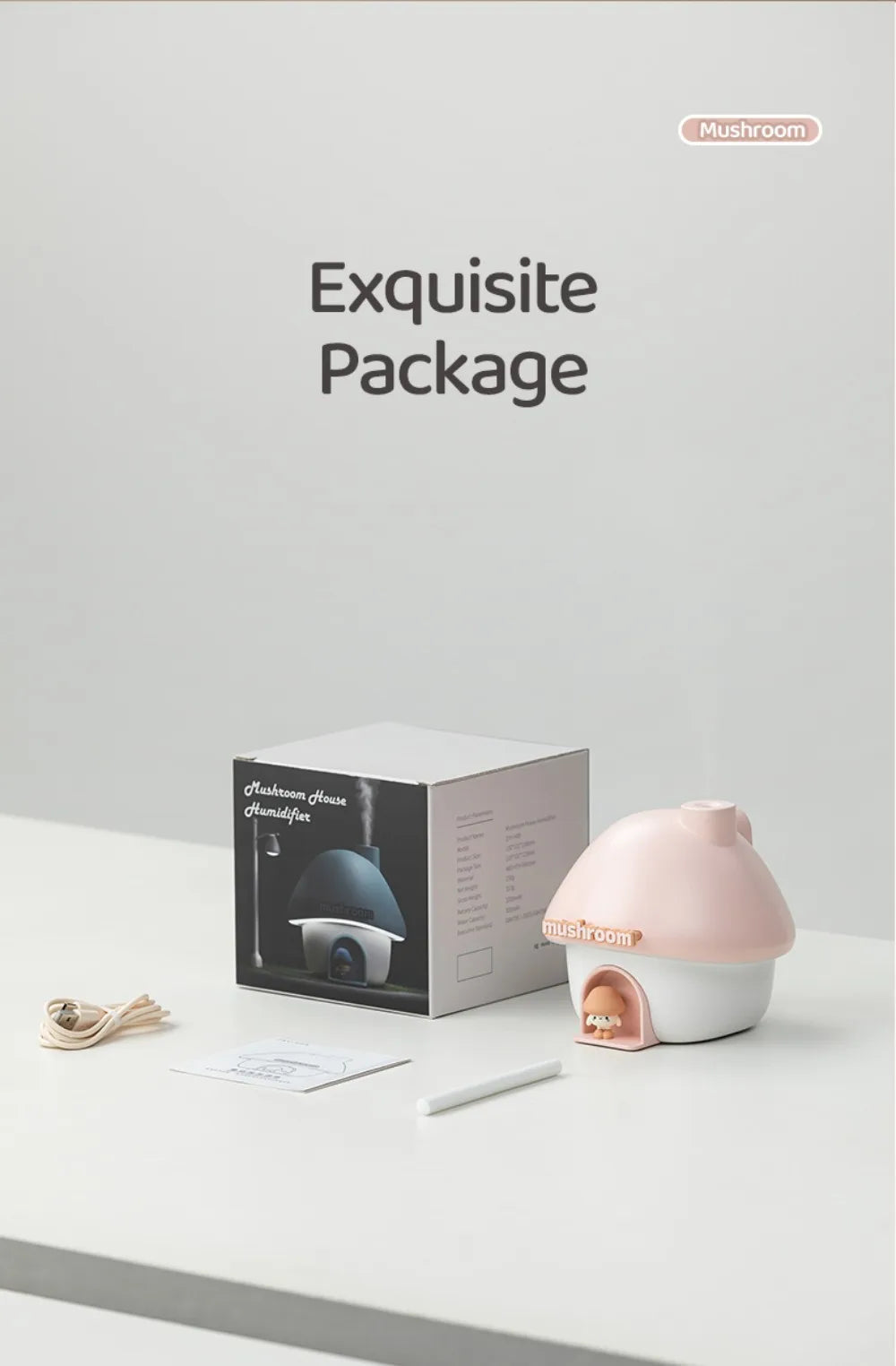 Cartoon Air Humidifier 300ml Mini Essential Oil Aroma Diffusers Colorful Lighting Cute Mushroom House Home Ultrasonic Humidifier - Smarsty
