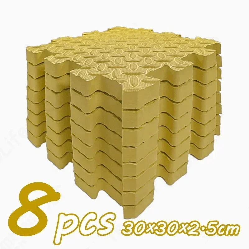 8Pcs/2.5cm Thick Nonslip Baby Crawling Play Mat Soundproof Puzzle Gym Mat for Children's Room and Eco-Friendly Puzzle Mat by Smarsty