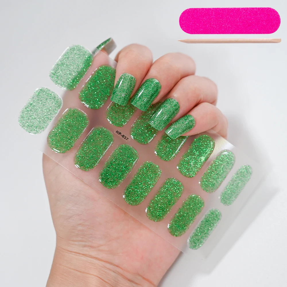 Long-Lasting Semi-Cured Gel Nail Stickers for Easy Application - Smarsty
