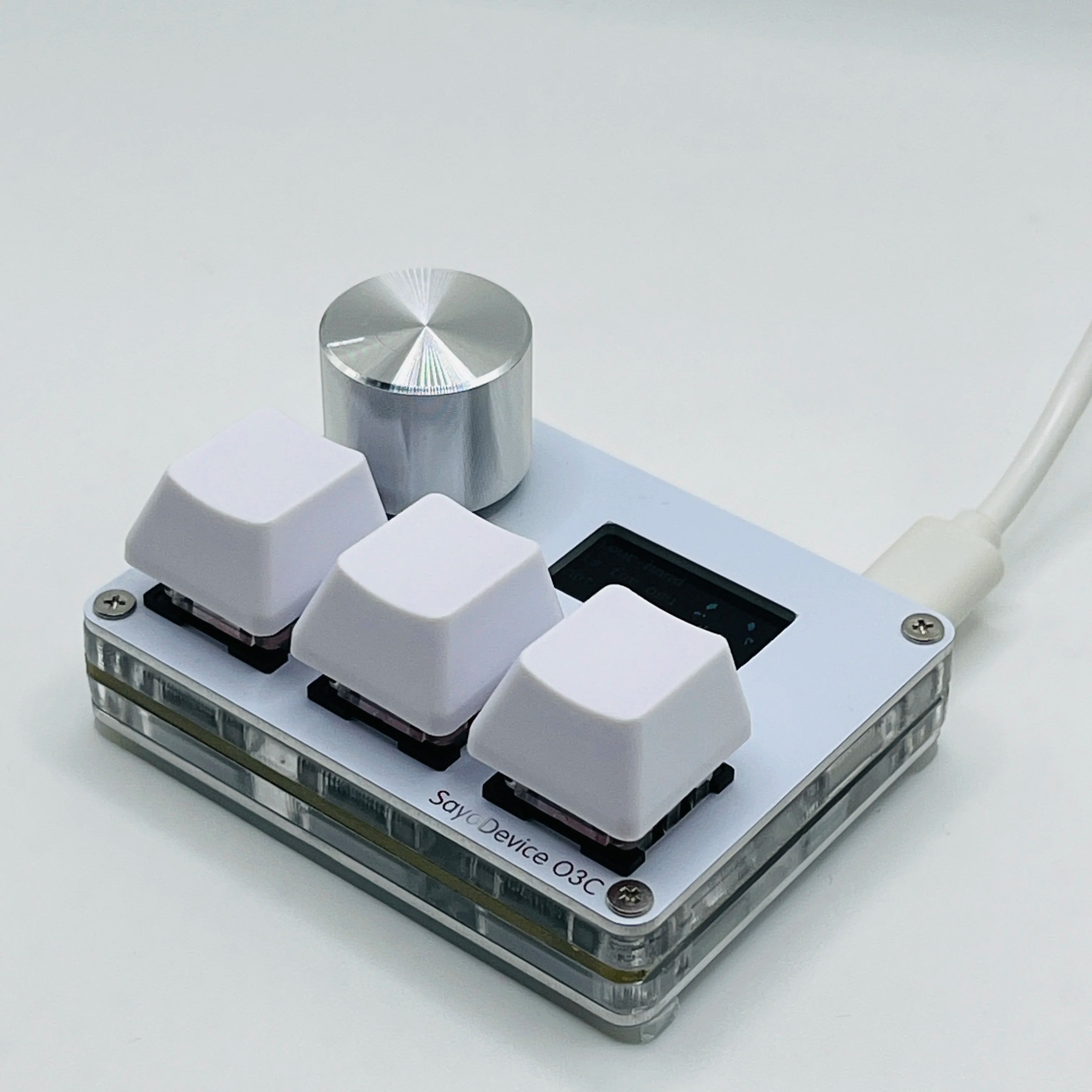 Magnetic Pink Rapid Trigger Hall Switch Keyboard With Knob