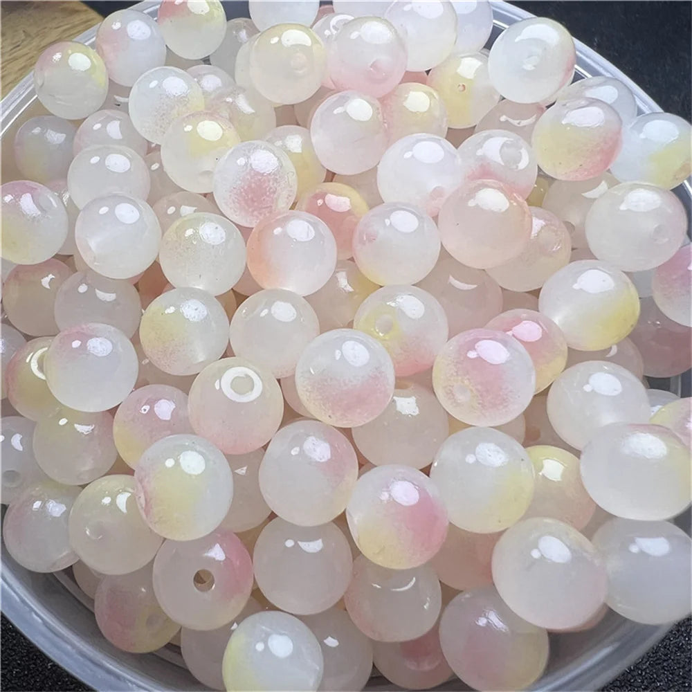 8mm Multicolor Glass Beads for Handmade Jewelry - Smarsty