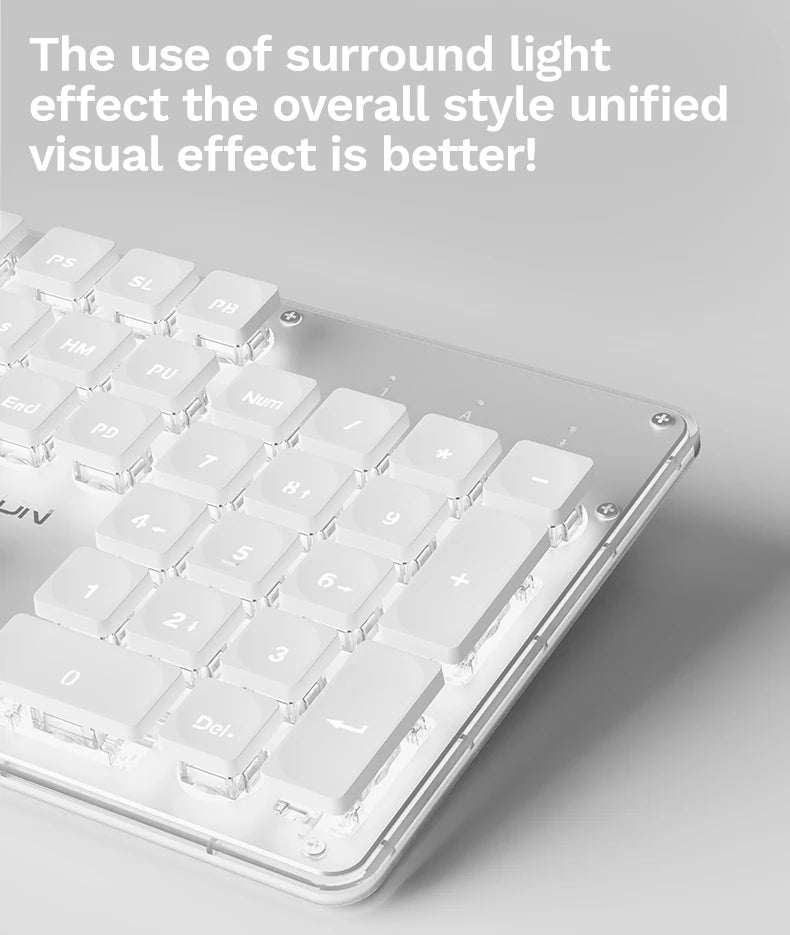 Silent All Metal 104 Key Keyboard For Office And Gaming