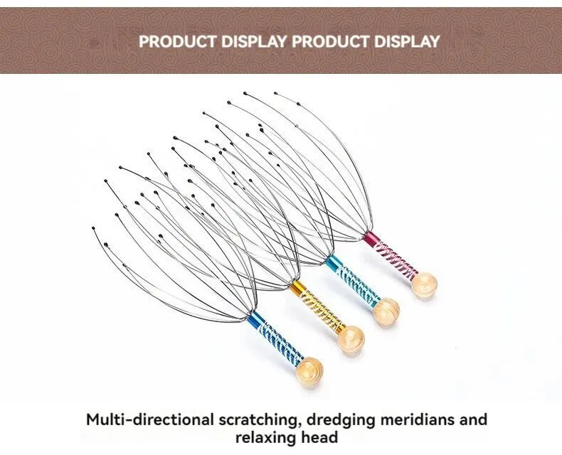 Stainless Steel Octopus Head Massager for Ultimate Relaxation - Smarsty