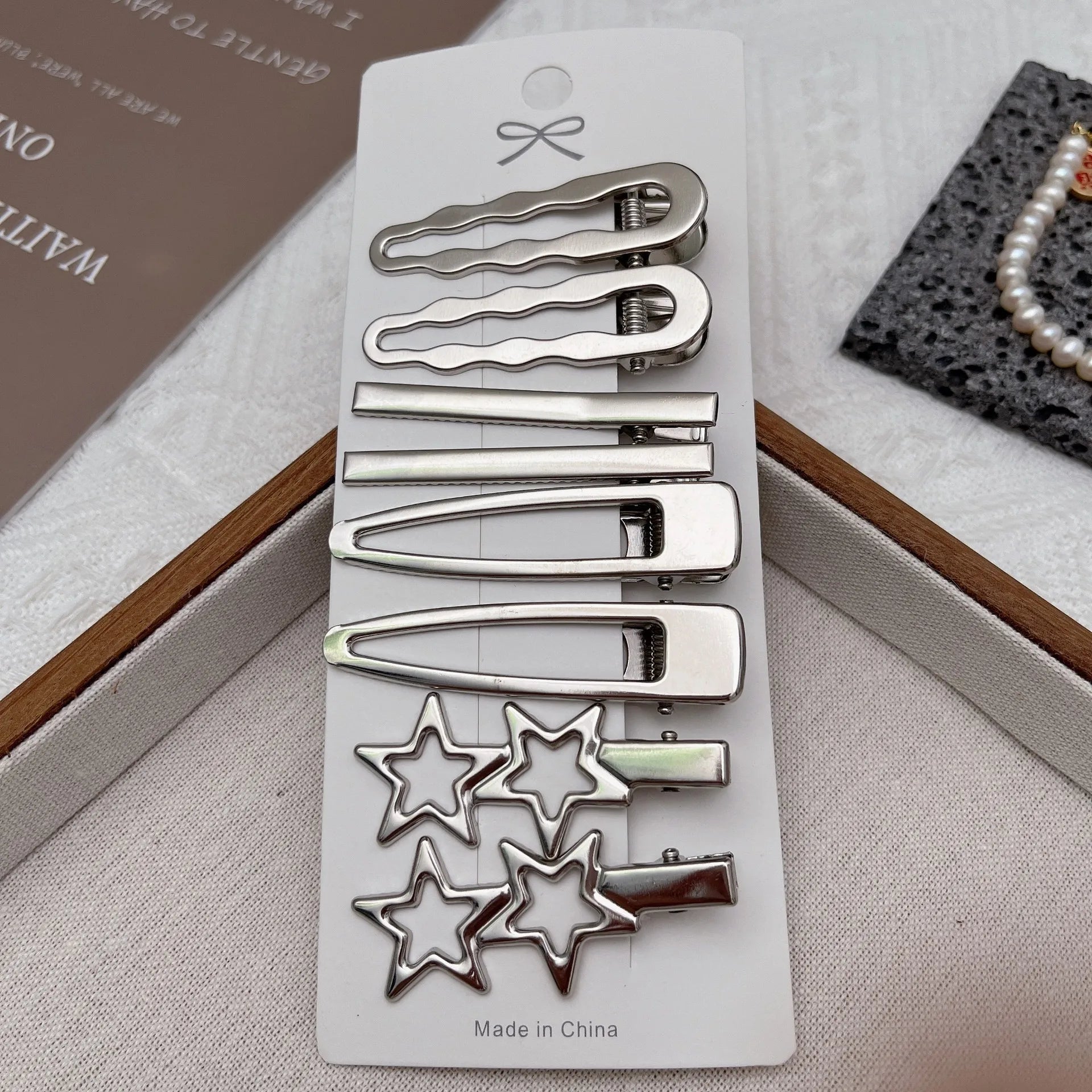 8PCS Silver Metal Hair Clips for Stylish Bangs - Smarsty