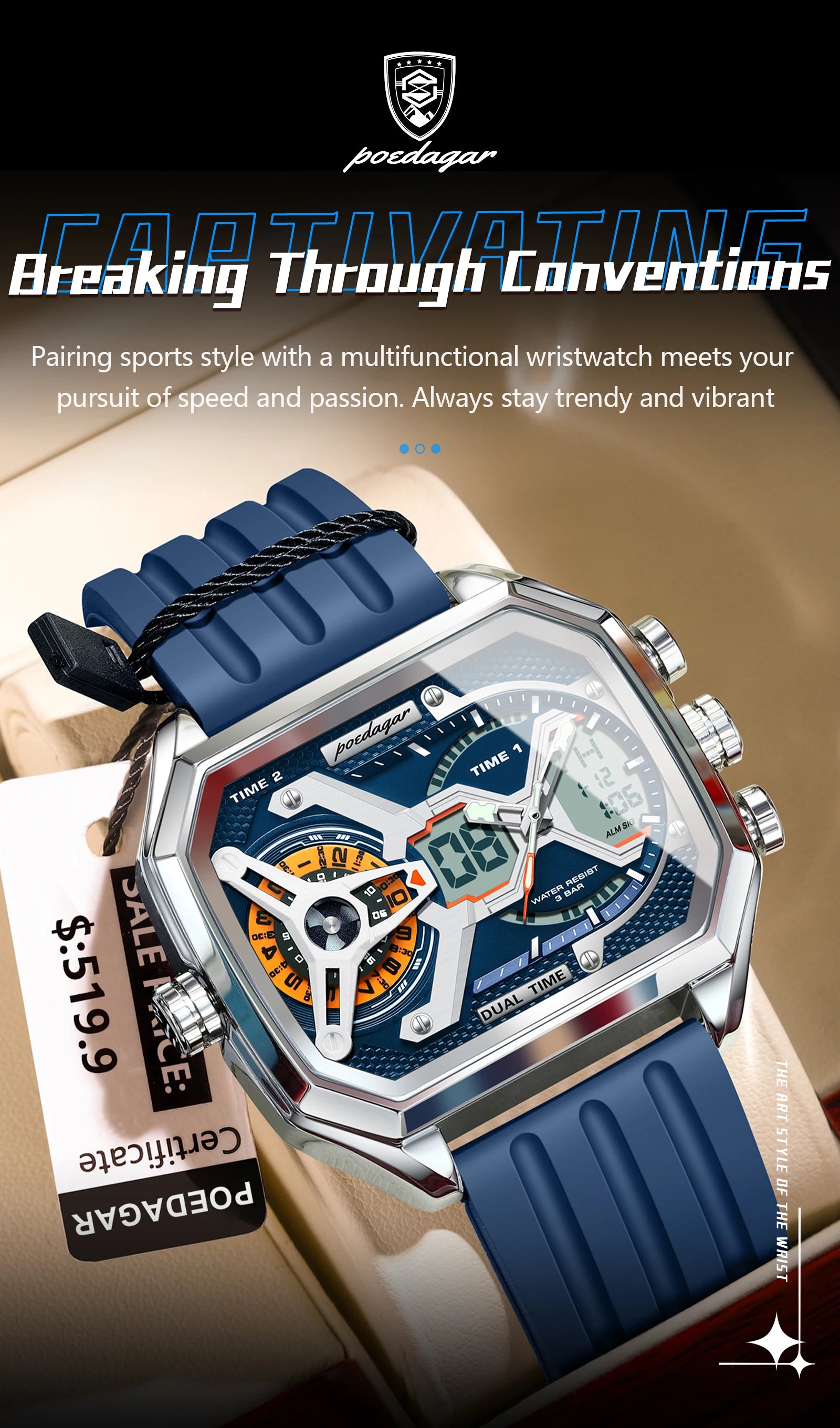 Luxury Men’s Luminous Quartz Watch with LED Calendar - Smarsty