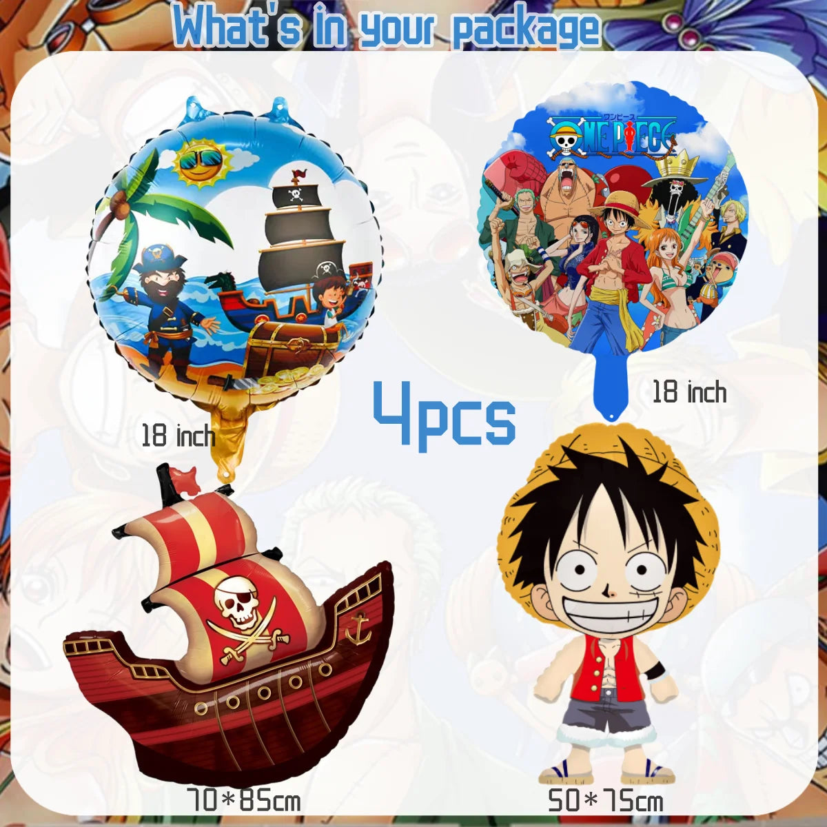 One Piece Birthday Party Disposable Tableware Set - Smarsty