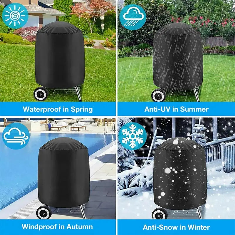 Waterproof Heavy Duty BBQ Grill Cover for Outdoor Protection - Smarsty