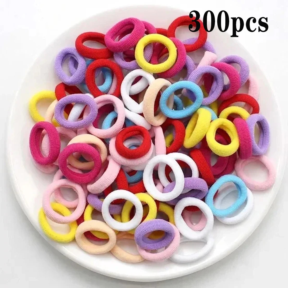 200 Pack Nylon Hair Bands Colorful Gentle No Damage - Smarsty