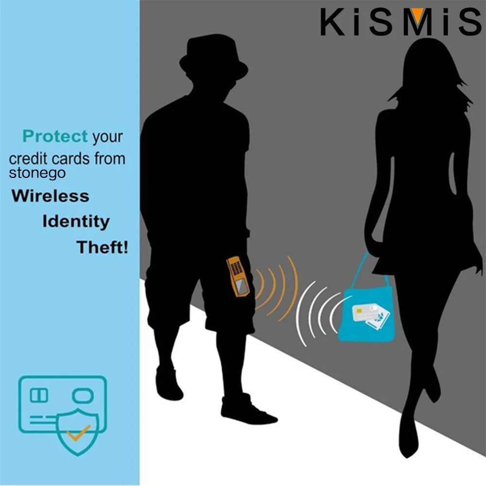 KISMIS RFID Metal Wallet and Business ID Credit Card Women Men Business ID Credit Card,Protector Wallet Card Holder Package Box