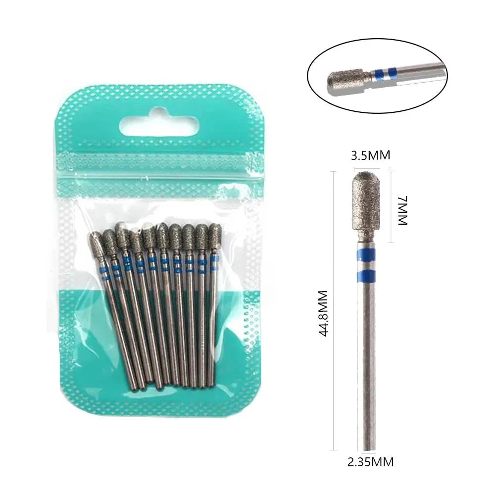 10 Piece Diamond Nail Drill Bit Set for Perfect Manicures - Smarsty