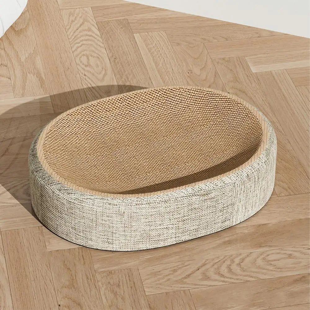 Oval Scratch Pad Cat Bed for Comfort and Play - Smarsty