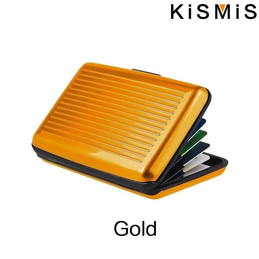 KISMIS RFID Metal Wallet and Business ID Credit Card Women Men Business ID Credit Card,Protector Wallet Card Holder Package Box