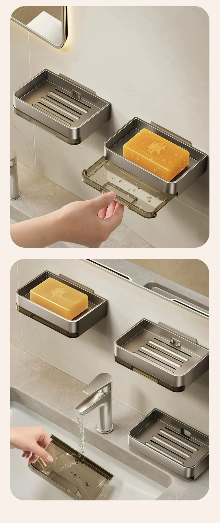 Metal Wall Mounted Soap Dish With Drainage Feature - Smarsty
