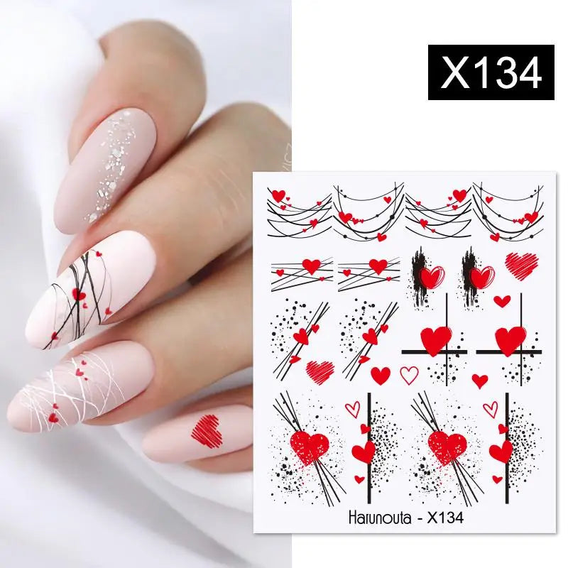 3D Colorful Marble Nail Stickers for DIY Art - Smarsty
