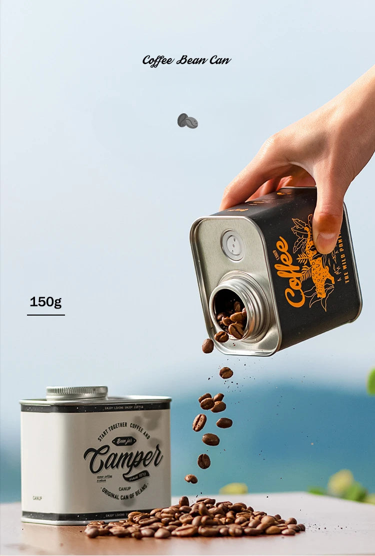 1/2pcs Household Kitchen Storage Jar, Sealed Coffee Bean Jar, Outdoor Camping Coffee Bean Moisture-Proof And Fresh-Keeping Jar by Smarsty