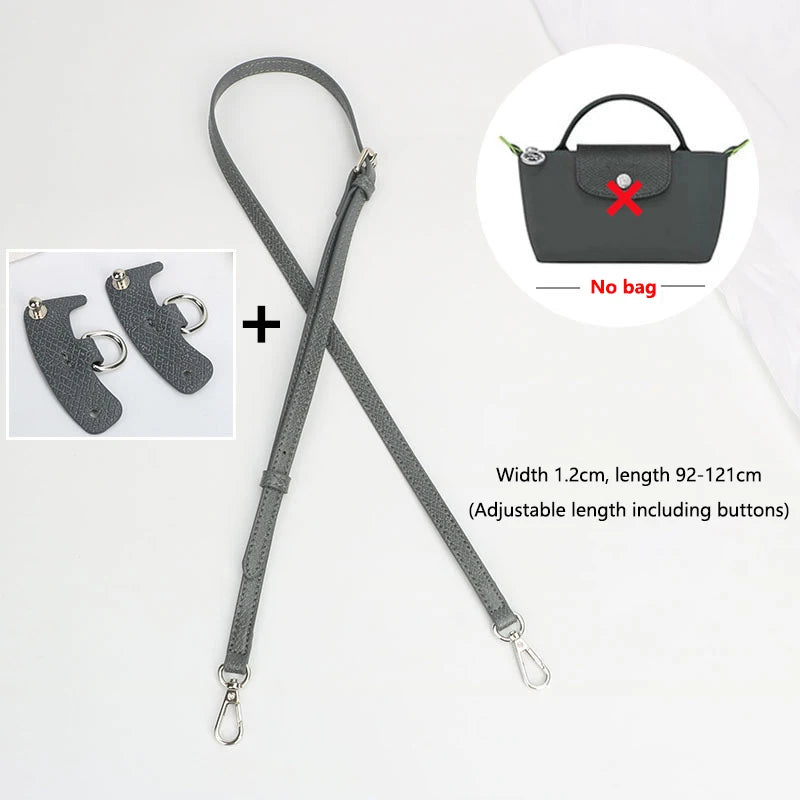 1 Set Bag Strap For Longchamp Mini Punch-free Genuine Leather Shoulder Strap Set Transformation Crossbody Strap Bag Accessories