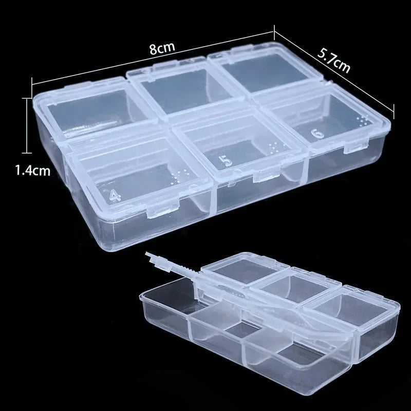 Transparent Plastic Jewelry Storage Box with Adjustable Compartments - Smarsty