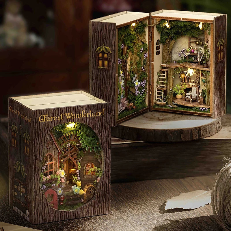 Wooden Miniature Doll House 3D Puzzle Assembly Building Model Kit Small Room Toys Home With Furniture Lighting Wooden Craft Gift