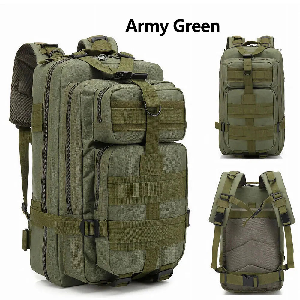 30L Tactical Backpack Assault Backpack Molle 3P Camping Hunting Backpacks Camo 3 Day Rucksack Men Hiking Outdoor Travel Backpack