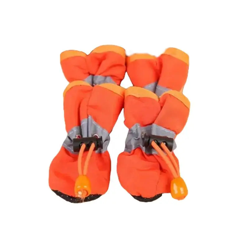 New 4pcs Waterproof Pet Dog Shoes Anti-slip Rain Snow Boot Thick Warm For Small Cats Dogs Puppy Socks Booties - Smarsty