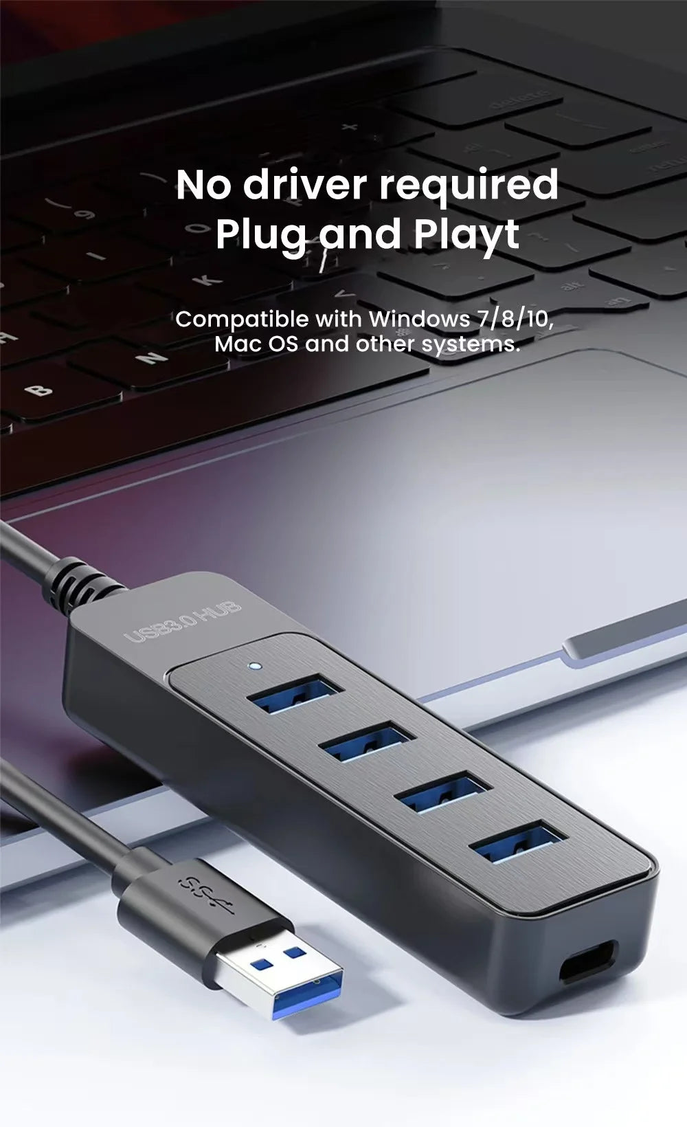 USB C Hub Quad Port High Speed USB3Point0 ExpansionPro