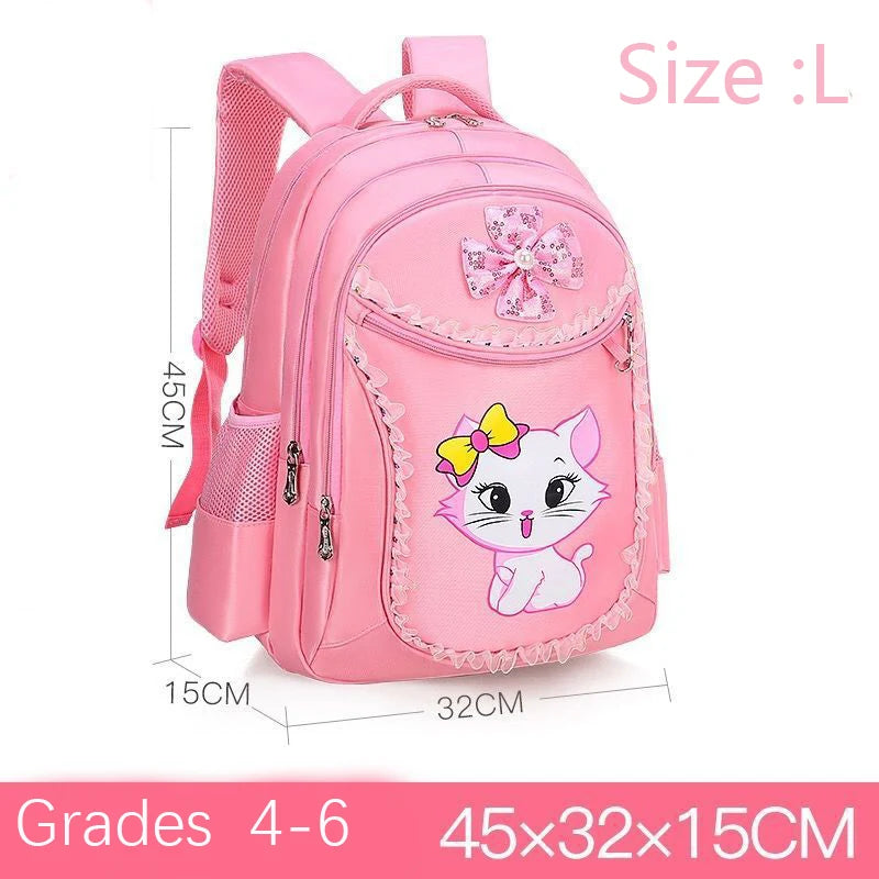 Cute Cat Printed Kids Backpack Waterproof School Bag - Smarsty