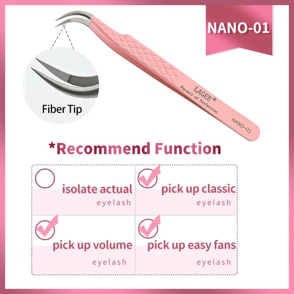 LAGEE Precision Lash Extension Tweezer with Nano Technology - Smarsty