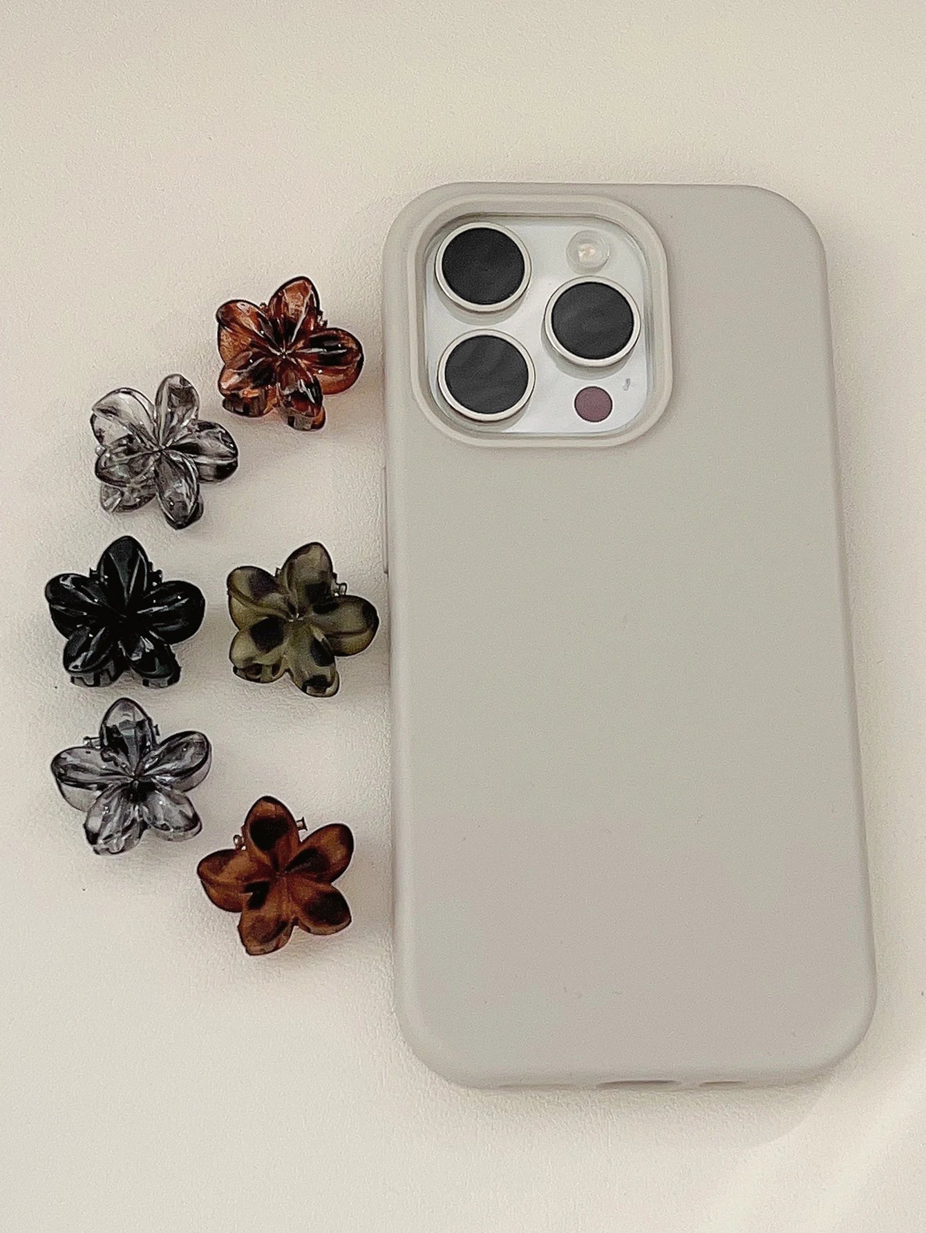 Mini Flower Hair Clips Pack Creaseless Claw Clips For Bangs - Smarsty