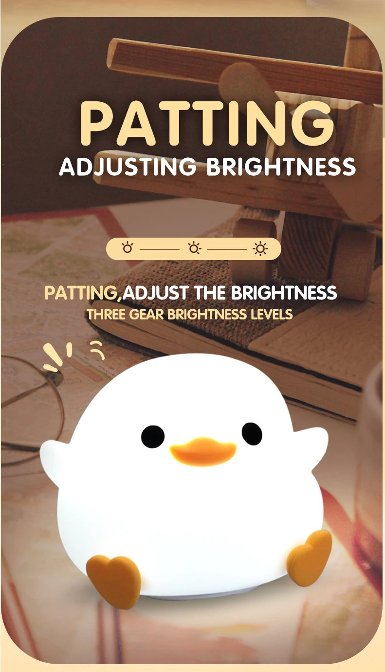 Cute Duck Night Light with Touch Sensor and Timer - Smarsty