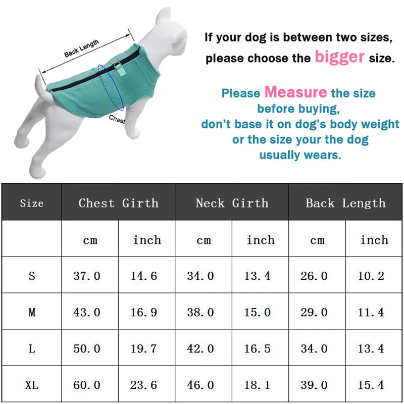 Winter Fleece Dog Jacket for Small Pets - Smarsty