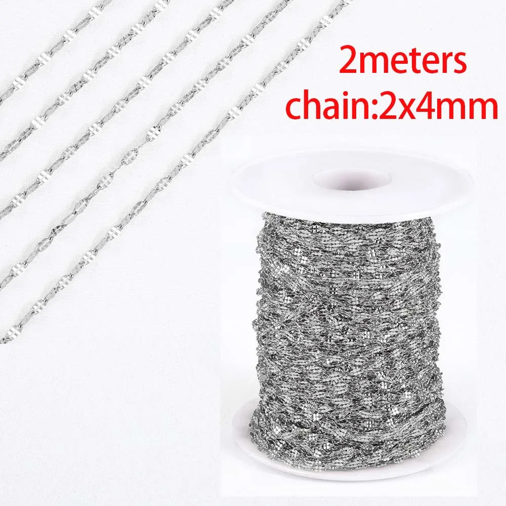 No Fade 2 Meter Stainless Steel Chain For Jewelry Making - Smarsty