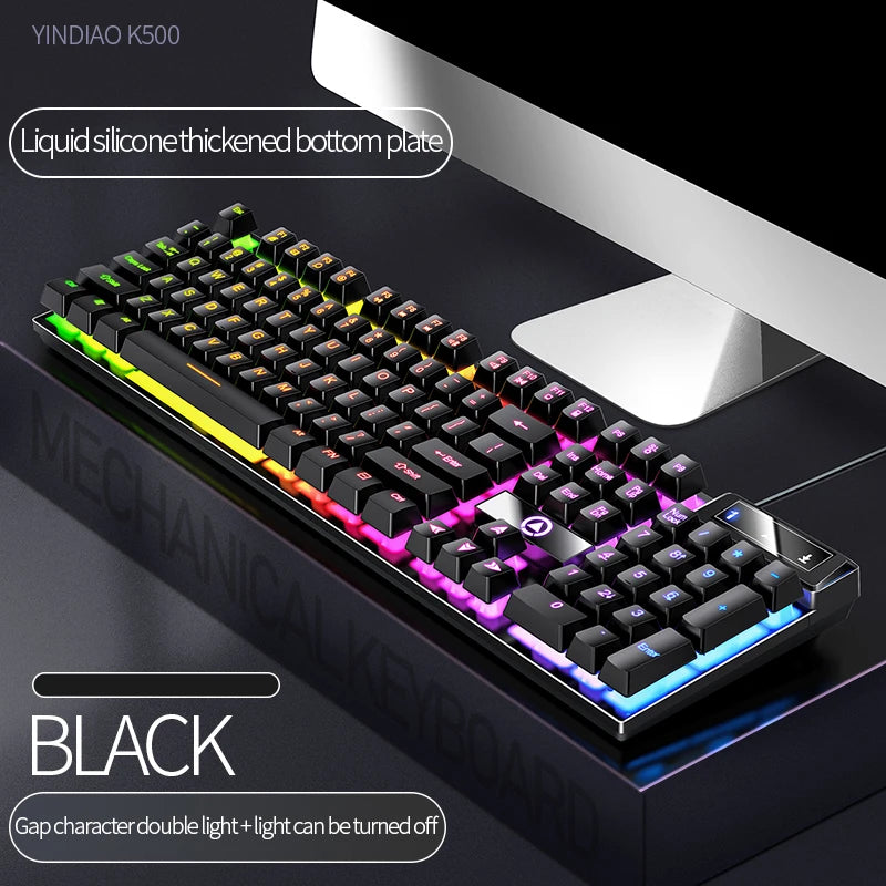 Low Profile Gaming Keyboard With Numpad Wired USB Cable