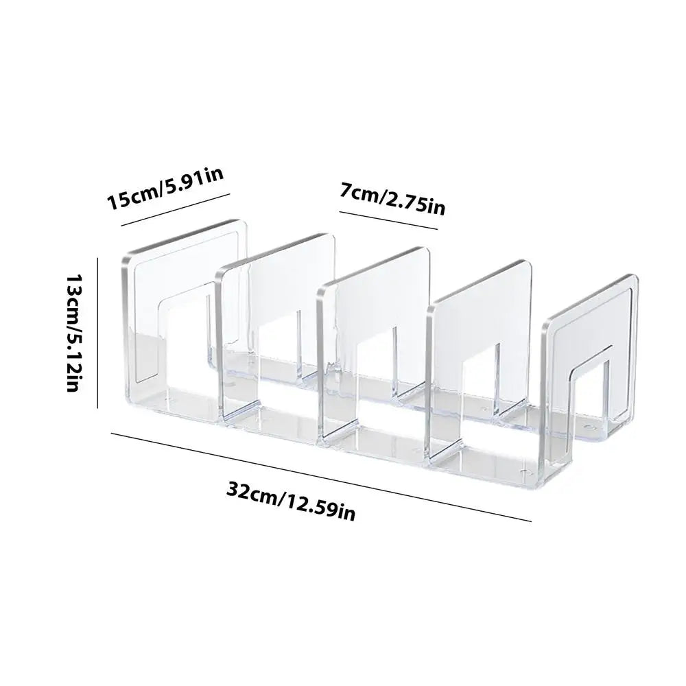 4 Slots Handbag Storage Racks Transparent Wardrobe Divider Shelf Acrylic Storage Holder Closet Organizer Bags Display Racks by Smarsty